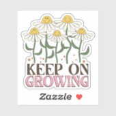 レトロ70年代グルービーデイジー Keep On Growing シール (シート)