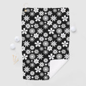 レトロ70年代スタイル花紋様単色柄 ゴルフタオル (インサイチュ)