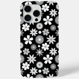 レトロ70年代スタイル花紋様単色柄 iPhone 15 PRO MAXケース