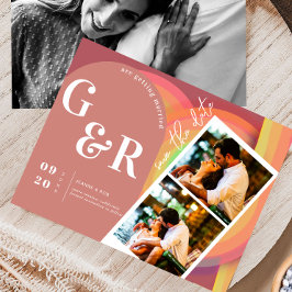 レトロ70年代ストライプアーチ セーブザデート