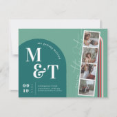 レトロ70年代ストライプアーチ |フィルムストリップの写真 セーブザデート (正面)