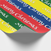 レトロ70年代ストライプクリスマス ラッピングペーパー (角)