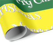 レトロ70年代ストライプクリスマス ラッピングペーパー (ロールコーナー)