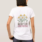 レトロ70年代スマイリーフェイスデイジー Keep On Growing Tシャツ (裏面)