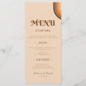 レトロ70年代タイポグラフィレインボー結婚ズクリームM メニュー (正面)