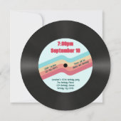 レトロ70年代テーマ50誕生日音楽レコード 招待状 (裏面)