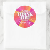 レトロ70年代ディスコパーティー感謝の品ラベル、SARA ラウンドシール (バッグ)