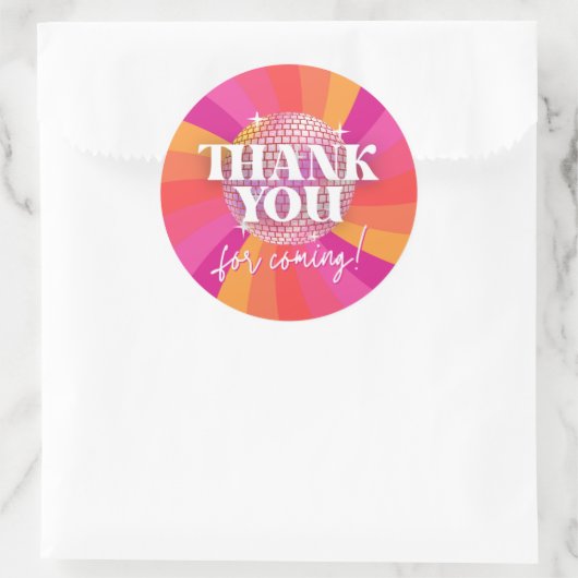 レトロ70年代ディスコパーティー感謝祭のお礼アイテム、SARA ラウンドシール (バッグ)