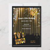 レトロ70年代ディスコパーティー招待状 招待状 (正面)