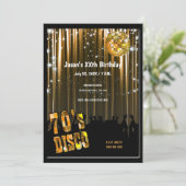 レトロ70年代ディスコパーティー招待状 招待状 (スタンド正面)