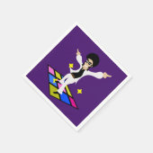 レトロ70年代ディスコパーティー スタンダードカクテルナプキン (角)