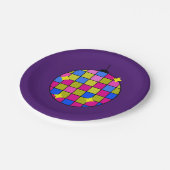レトロ70年代ディスコパーティー ペーパープレート (アングル)