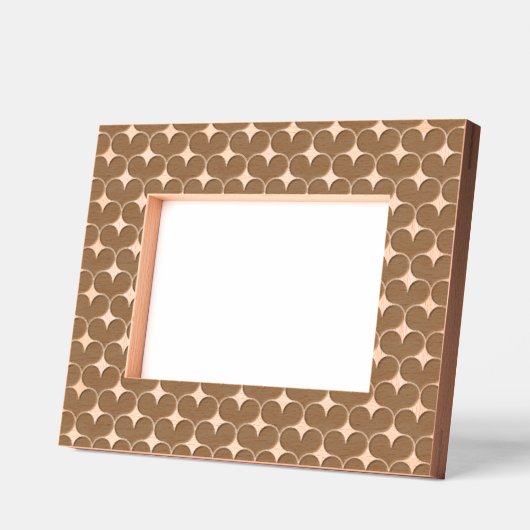 レトロ70年代ハートバレンタインズ結婚デイ記念日 レーザー彫刻フレーム (左)