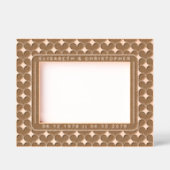 レトロ70年代ハート結婚名前をカスタムする記念日 レーザー彫刻フレーム (正面)