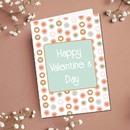 レトロ70年代ヒッピー・バレンタインデー カード