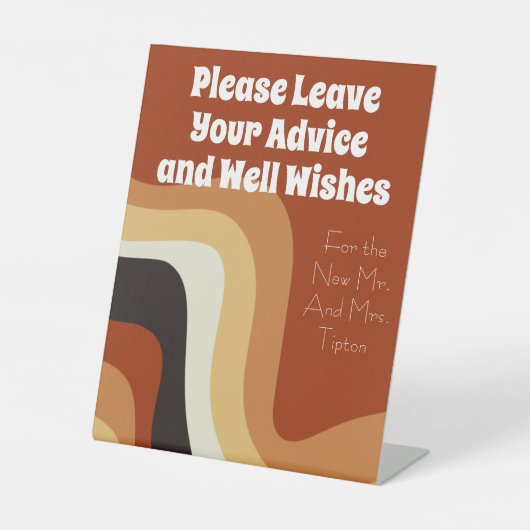 レトロ70年代ボヘミ結婚アのアドバイスと願い 台座サイン (正面)