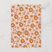 レトロ70年代ボホ結婚詳細 エンクロージャーカード (裏面)