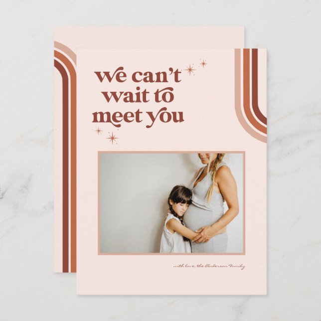 レトロ70年代ボホ |写真妊娠 (正面/裏面)