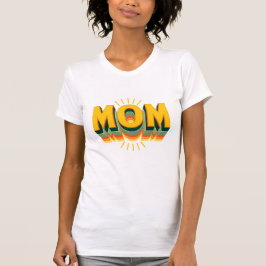 レトロ70年代ママタイポグラフィー Tシャツ