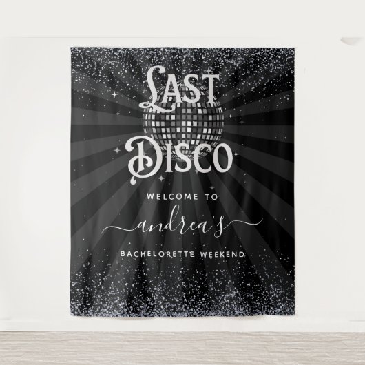 レトロ70年代ラストディスコ独身最後の週末パーティー タペストリー (正面)