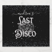 レトロ70年代最後のディスコ70年代バチェロレッテ スパークリングワインラベル (シングルラベル)