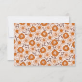 レトロ70年代結婚式RSVP発表 出欠カード (裏面)