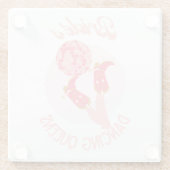 レトロ70年代花嫁のダンシングクイーンズバチェロレッテ ガラスコースター (裏面)