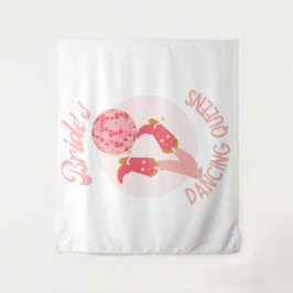 レトロ70年代花嫁のダンシング・クイーンズ・バチェロレッテ タペストリー