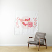 レトロ70年代花嫁の最後のディスコ独身パーティー タペストリー (インサイチュ(横))