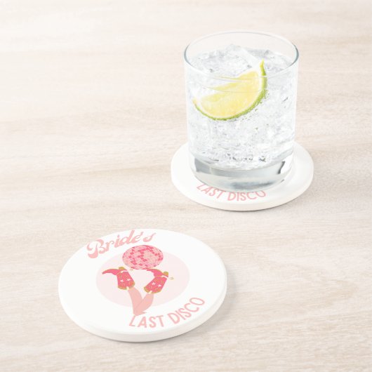 レトロ70年代花嫁の最後のディスコ独身最後のパーティー コースター (側面)