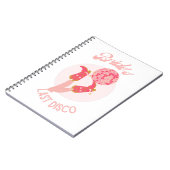 レトロ70年代花嫁の最後のディスコ独身最後のパーティー ノートブック (左側)