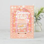 レトロ70年代誕生日パーティー招待状 招待状 (スタンド正面)