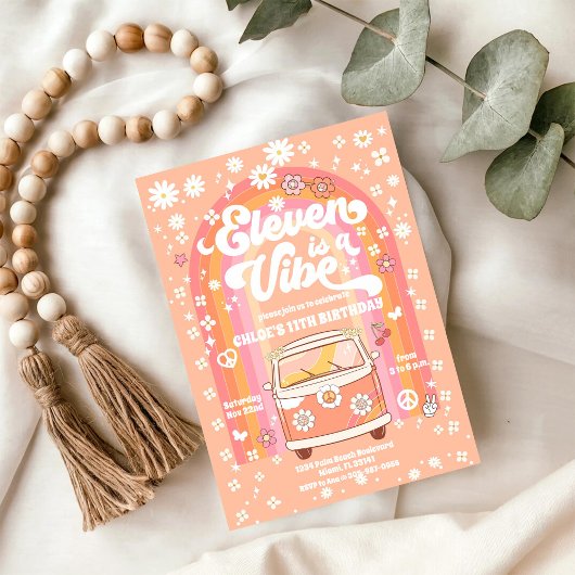 レトロ70年代誕生日パーティー招待状 招待状