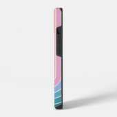 レトロ70年代風アーチストライプ幾何学模様 iPhoneケース (左側面)