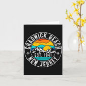 レトロ70年代80年代 チャドウィックビーチ ニュージャージー州 ニュージャージー NJ 男性用 カード (黄色い花)