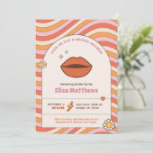 レトロ70年代80年代 ヴィンテージ グルーヴィー ブライダルシャワー 招待状 (スタンド正面)