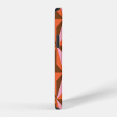 レトロ70年代 ビンテージ パターン 背景 iPhoneケース (右側面)