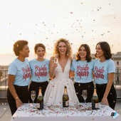 レトロ70年代 ブライドスクワッド ブライズメイド ネーム バチェロレッテ Tシャツ