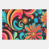 レトロ70年代 ラッピングペーパーシート (正面)