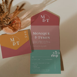 レトロ70結婚年代 | オールインワン招待状