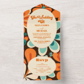 レトロ70結婚年代 オールインワン招待状 (内側)