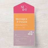 レトロ70結婚年代 |オールインワン招待状 オールインワン招待状 (内側)