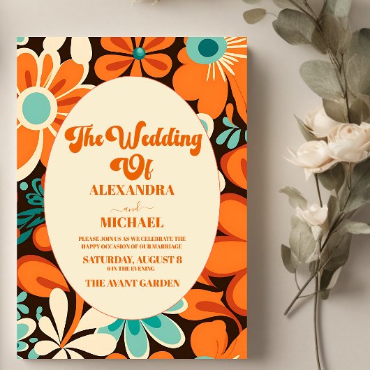 レトロ70結婚年代 招待状