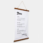 レトロ70結婚sメニュぶら下がったーのタペストリー 吊り下げ型タペストリー (傾斜あり)