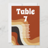 レトロ70結婚s座席表の番号カード (裏面)