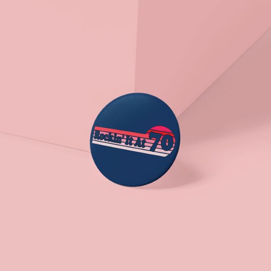 レトロ70誇りを持ったとヴィンテージサンセットバッジ 缶バッジ