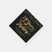 レトロ70誕生日70年メイキング・ライト スタンダードカクテルナプキン (角)