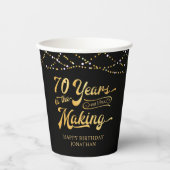 レトロ70誕生日70年メイキング・ライト 紙コップ (正面)
