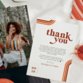 レトロ70 |の結婚Place Setting Thank サンキューカード