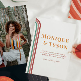 レトロ70 |ダスティバラテラコテ結婚ス 招待状